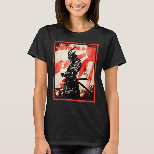 Camiseta Samurai Bushido japonés Ronin Rising Sun Katana S (Anverso)