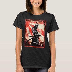 Camiseta Samurai Bushido japonés Ronin Rising Sun Katana S