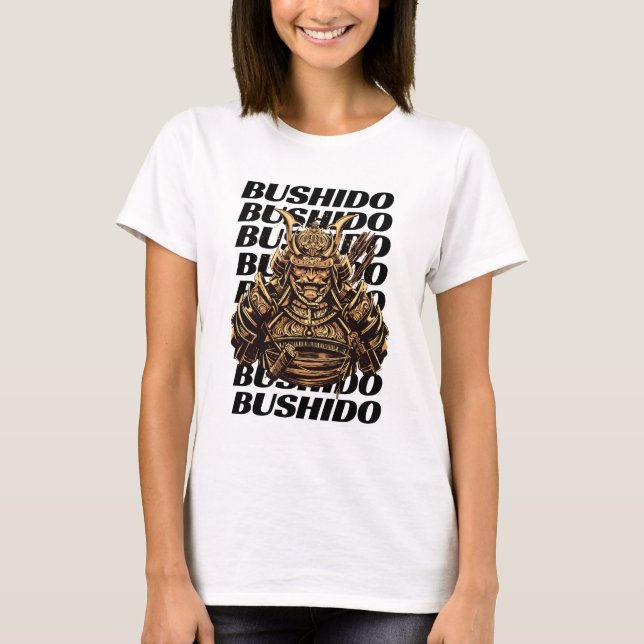 Camiseta Samurai Bushido Mujeres Blancas (Anverso)