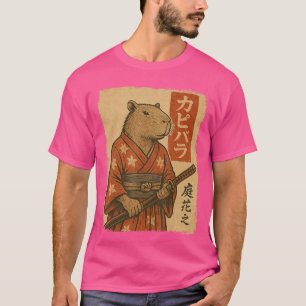 Camiseta Samurái Capybara retro
