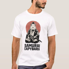 Camiseta Samurái Carpincho Estética Japonesa Divertida Anim