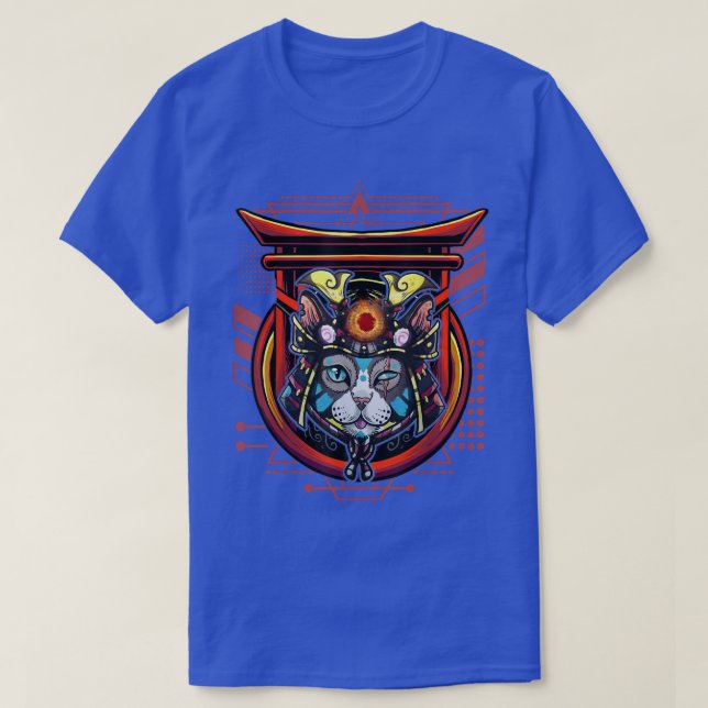 Camiseta Samurai cat T-Shirt (Diseño del anverso)