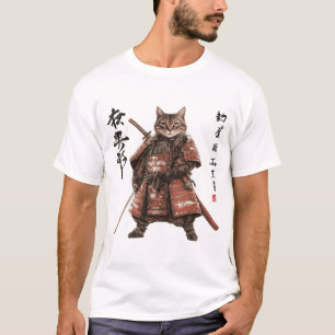 Camiseta Samurai Cat Warrior