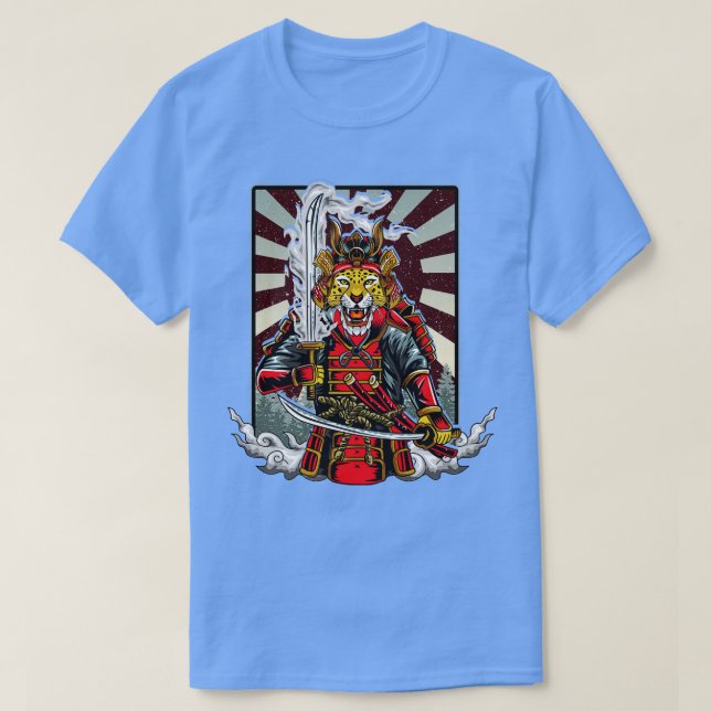 Camiseta Samurai Cheetah Warrior Japón (Diseño del anverso)
