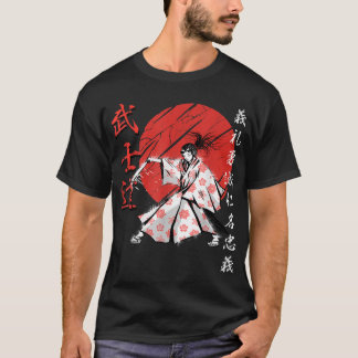 Camiseta Samurai Chica mujer guerrera código Bushido Japón