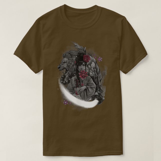 Camiseta Samurai Chica mujer guerrera código Bushido Japón (Diseño del anverso)