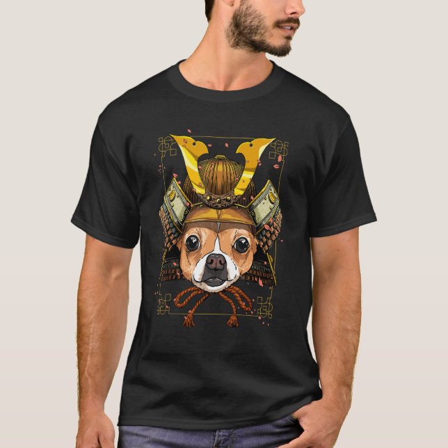 Camiseta Samurai Chihuahua Owner Dog  Japanese Warrior Bush (Anverso)