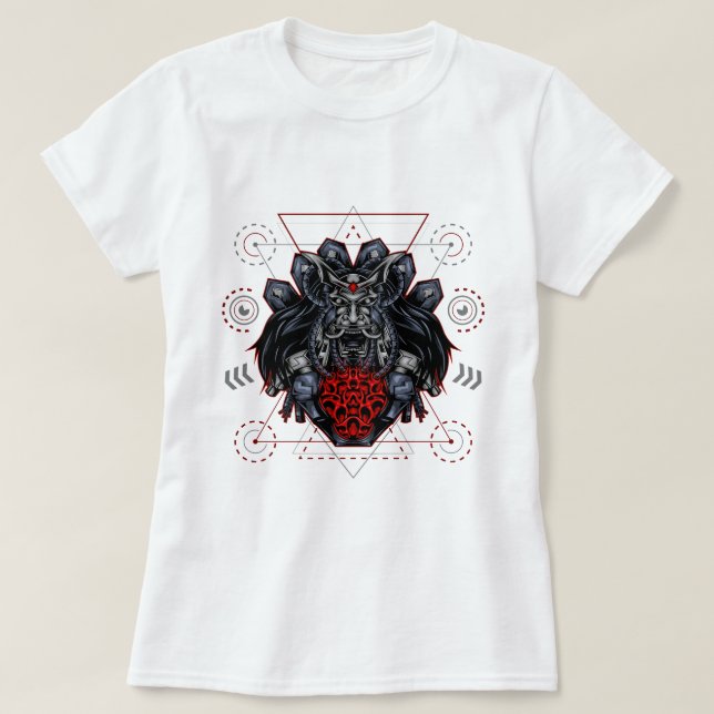 Camiseta Samurai cibernético (Diseño del anverso)