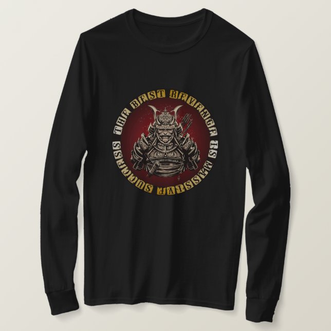 Camiseta Samurai - Cita de guerreros japoneses (Anverso del diseño)