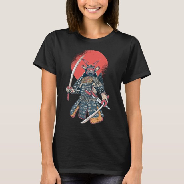 Camiseta Samurai con samurai japonés y samurai bushido (Anverso)