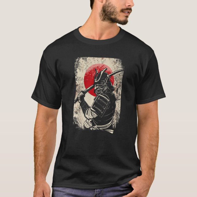 Camiseta Samurai con samurai japonés y samurai bushido (Anverso)