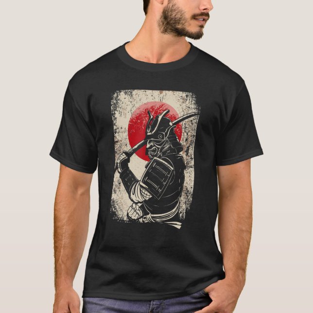 Camiseta Samurai con samurai japonés y samurai bushido (Anverso)