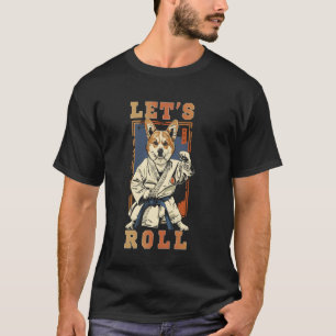 Camiseta Samurái Corgi en Gi de Jiu Jitsu Vida BJJ Brasileñ