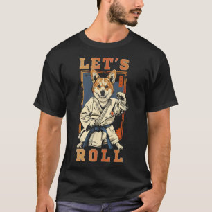 Camiseta Samurai Corgi En Jiu Jitsu Gi Bjj Vida Brasileña K