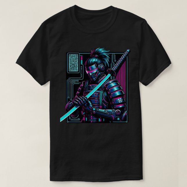 Camiseta Samurai Cyberpunk (Diseño del anverso)
