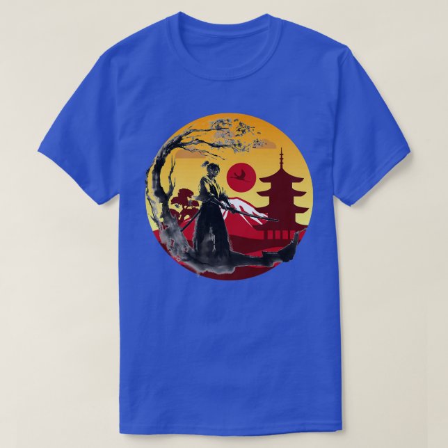 Camiseta Samurai de arte japonés de Guay, una breve visión  (Diseño del anverso)