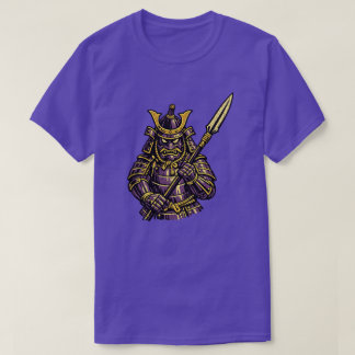 Camiseta Samurái de Berenjena — Guerrero Divertido de Verdu