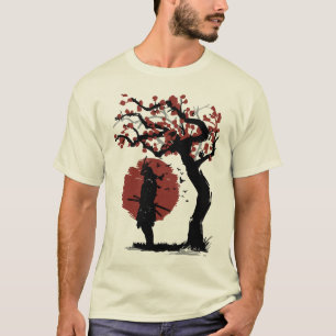Camiseta Samurái de Luna Roja