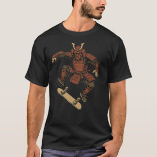 Camiseta Samurái de Skateboarding – Diseño de Ropa Urbana