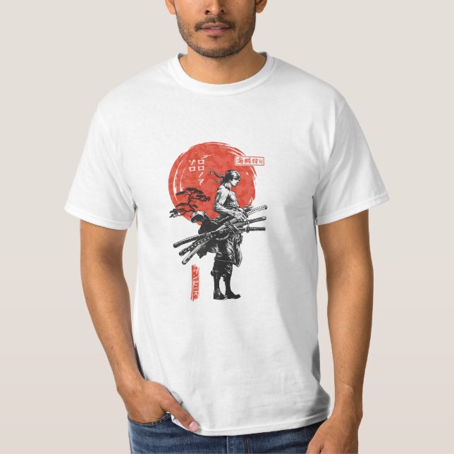 Camiseta Samurái del Sol Rojo (Anverso)