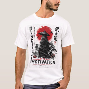 Camiseta Samurái Disciplina Sobre Motivación –
