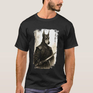 Camiseta Samurái Doberman Pinscher Perro Ninja Guerrero. Ja