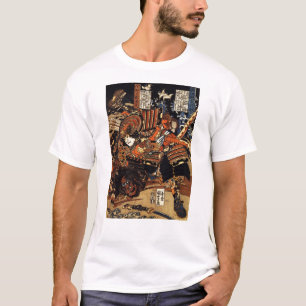 Camiseta Samurai en combate, circa 1800's