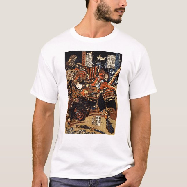 Camiseta Samurai en combate, circa 1800's (Anverso)