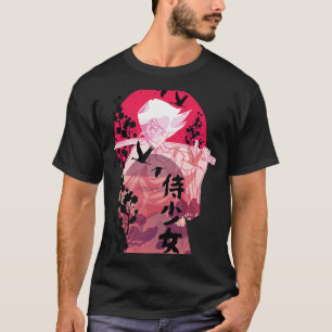 Camiseta Samurai en la silueta lunar