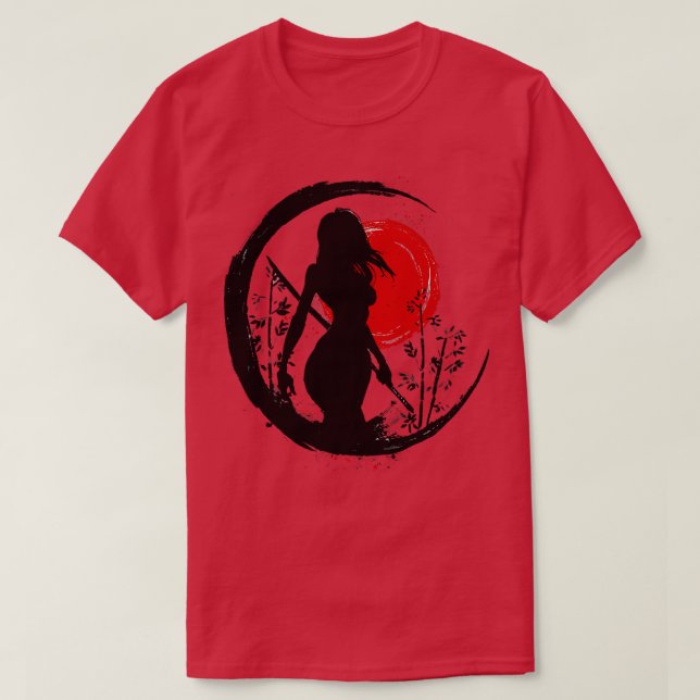 Camiseta Samurai Female Silhouette (Diseño del anverso)