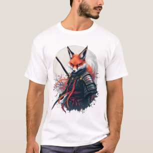 Camiseta Samurai Fox Warrior Japonés Ninja Fox Kawaii T-Sh