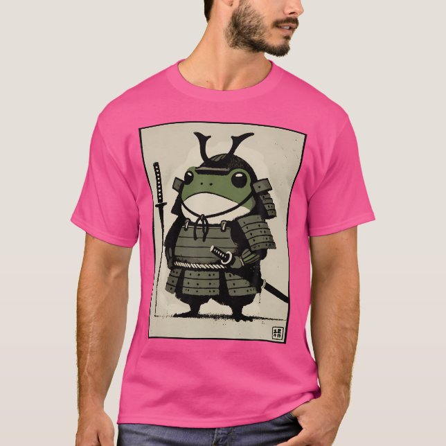 Camiseta Samurai Frog Ukiyo-E Warrior Art (Anverso)