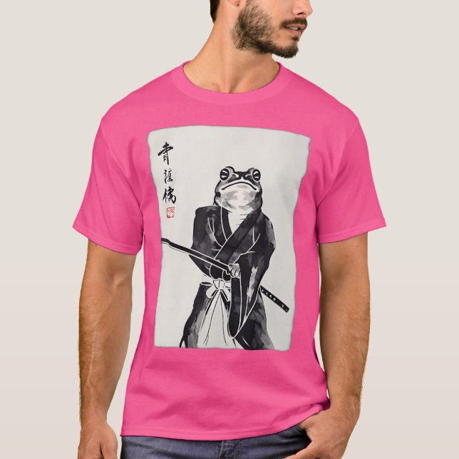 Camiseta Samurai Frog Ukiyo-E Warrior Art Frog Art (Anverso)