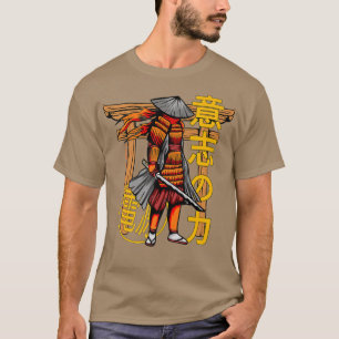 Camiseta Samurai Fuerza figurativa Willpower Vintage Japón