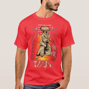 Camiseta Samurai Fuerza figurina poder Paz Japón vintage