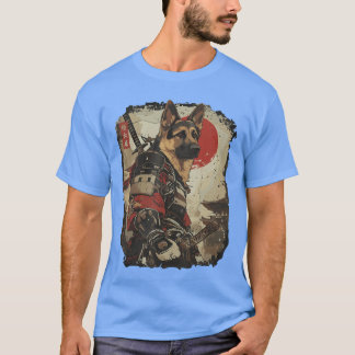 Camiseta Samurai German Shepherd Dog Lover Vintage Mens fun