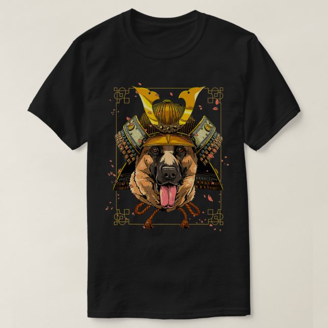 Camiseta Samurai German Shepherd Dog Warrior Samurai Lovers (Diseño del anverso)