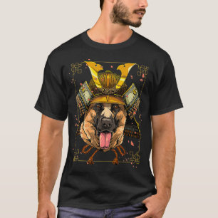 Camiseta Samurai German Shepherd Dog Warrior Samurai Lovers