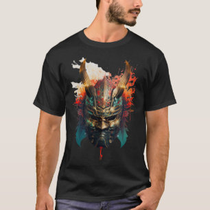 Camiseta Samurai Helmet Warrido Bushido Oni Máscara Japones