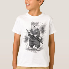 Camiseta 【Samurai Husky Ink Art T-Shirt】