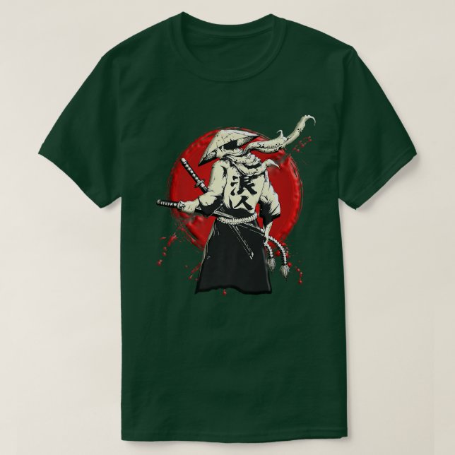 Camiseta Samurai Japanese warrior bushido swordsman  (2) (Diseño del anverso)