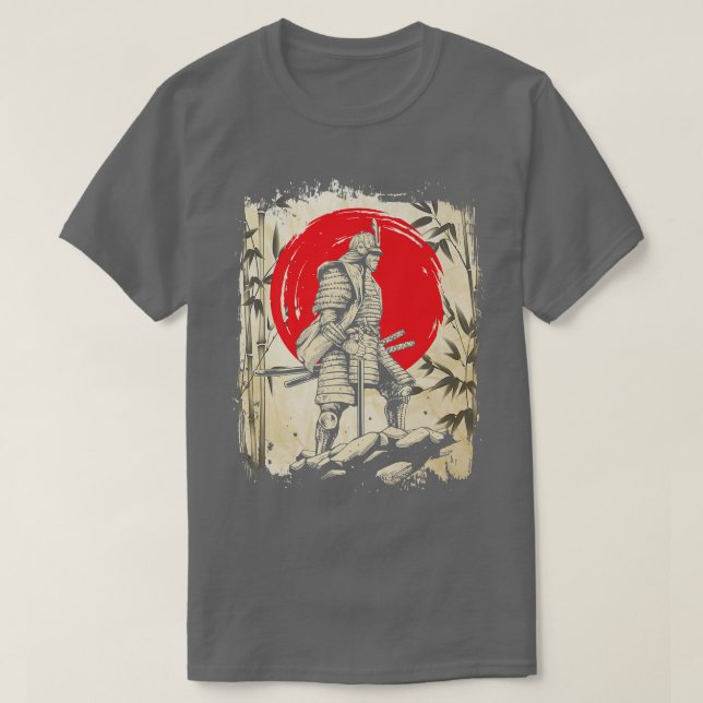 Camiseta Samurai Japanese Warrior Hero Japan Swordsmen  (Diseño del anverso)