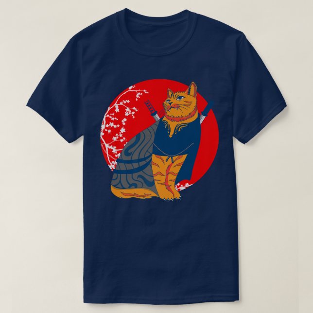Camiseta Samurai, Japón, lucha contra las artes marciales d (Diseño del anverso)