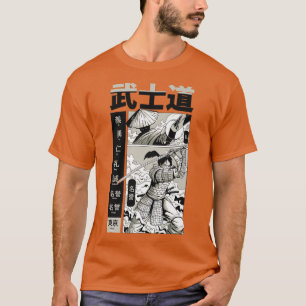 Camiseta Samurai japonés con Guay kanji Manga Kata