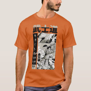 Camiseta Samurai japonés con Guay kanji Manga Kata