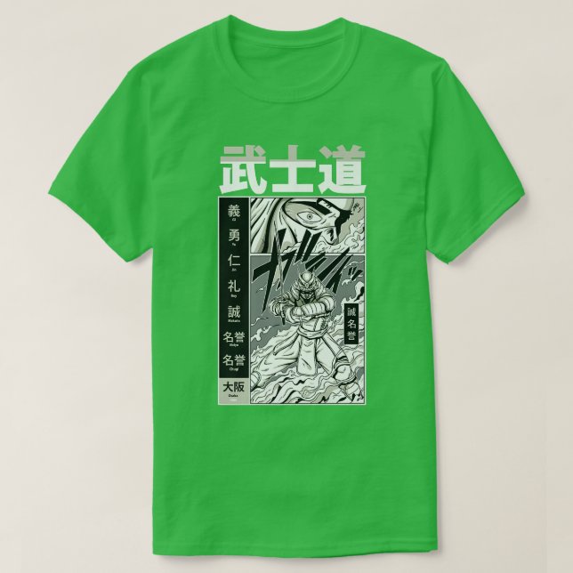 Camiseta Samurai japonés con kanji - Guay Japan Warrior K (Diseño del anverso)