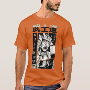 Camiseta Samurai japonés con Kanji Manga Japón Guerrero K