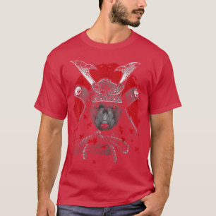 Camiseta Samurai japonés con oso pardo