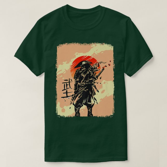 Camiseta Samurai japonés de artes marciales japonesas (2) (Diseño del anverso)