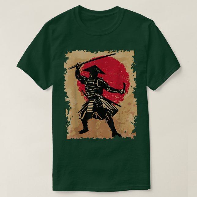 Camiseta Samurai Japonés En El Gorra Bushido Se Levanta El  (Diseño del anverso)
